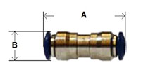 Nickel Plated Brass Push In Union Connector Diagram